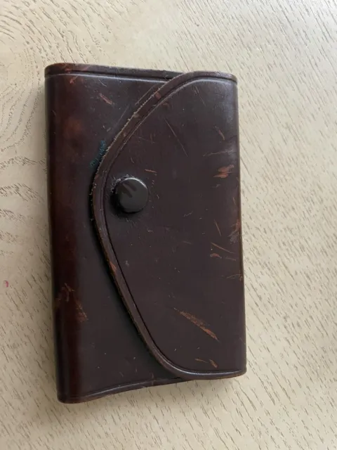 US Army USARC Gaithersburg MD Leather 7 Key Holder Case Wallet  Vintage