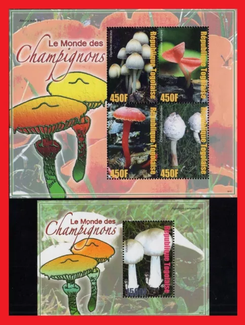 115.Togo 2006 Stamp M/S + S/S Mushrooms . Mnh