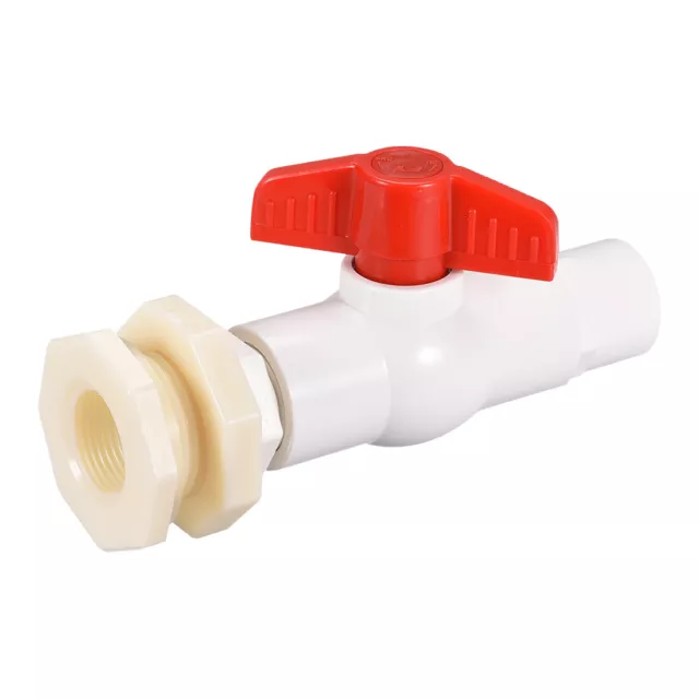 PVC Robinet à Bille Connecteur G3/4 Raccord Adaptateur Blanc pour Eau Réservoir