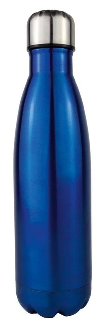 Botella térmica azul-metálica