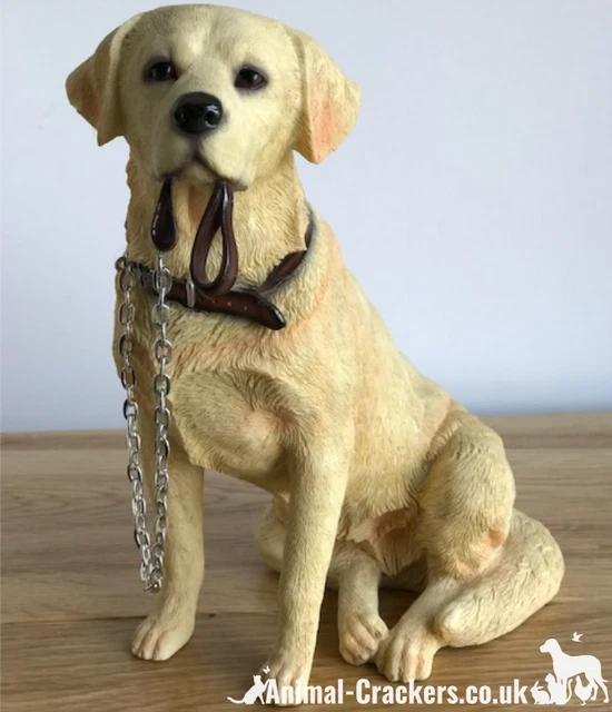 Collezione Leonardo Statua Cane Labrador Nero In Piedi | Ornamento In Resina Dipinta A Mano 16 Cm | Figura Realistica