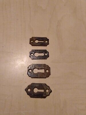 Vintage Metal Keyhole Covers (4) Assorted Escutcheon Door Architectural Salvage