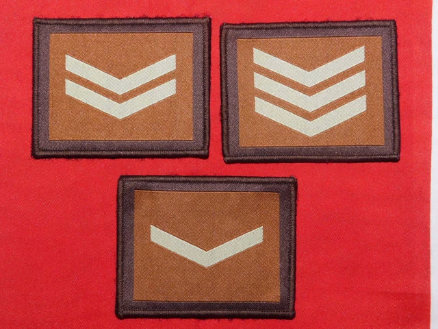 BRITISH ARMY RANK patches lance corporal, corporal, sergeant LCPL, CPL ...