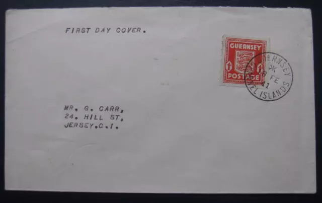 Deutsche Besetzung , Guernsey,Erstags- Brief, Mi. 2 ;1941