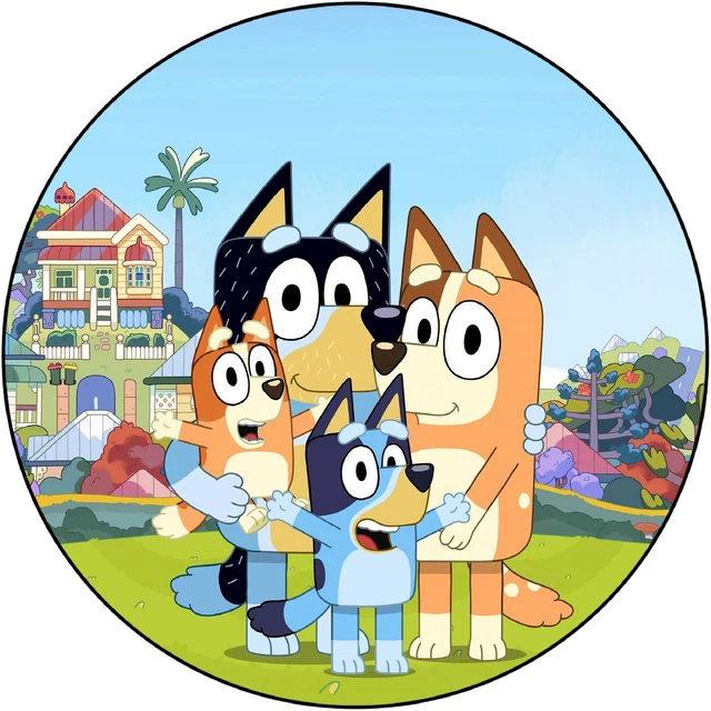 BLUEY EDIBLE ICING Image (1) Cake Topper Various Sizes Can