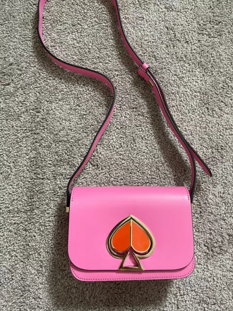 Kate Spade long wallet Nicola twist lock pink beige PWRU7498 used