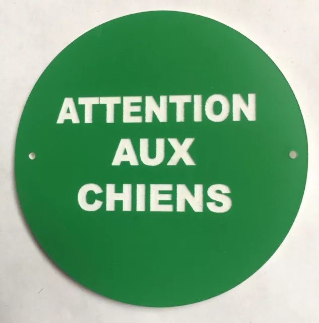 panneau ATTENTION AUX CHIENS signalétique