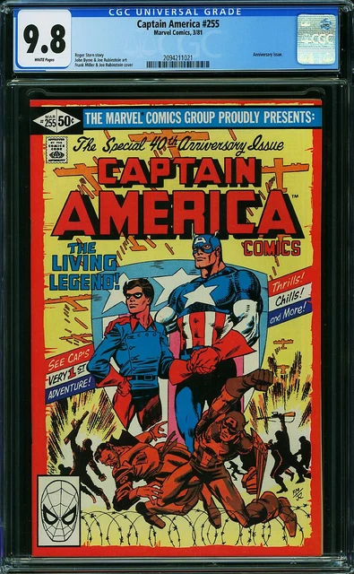 Captain America #255 CGC 9.8 1981 Anniversary! Avengers! WP! N10 221 cm bin