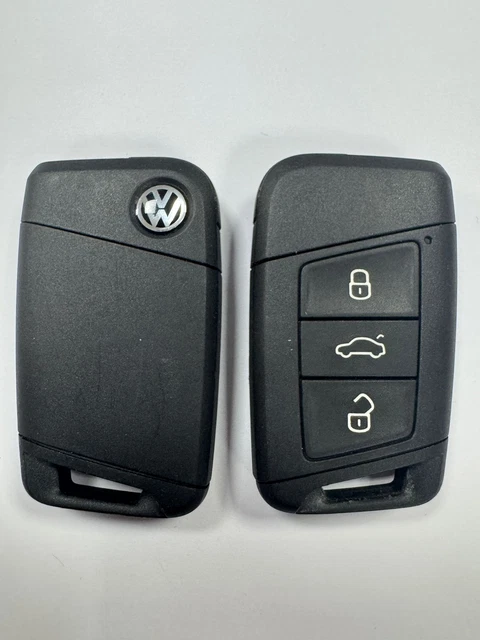 GENUINE VOLKSWAGEN 3 Button Remote Smart Key Fob Golf Passat Ect ...