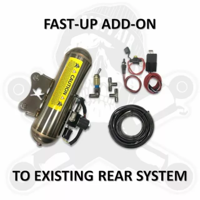 Dirty Air Fast Up Rear Add On Tank Air Ride Shocks Suspension Kit Harley Touring