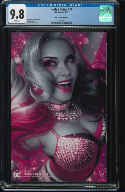 Harley Quinn 14 (2022 DC) CGC 9.8 KRS Edition B, Limited Trade Warren Louw Cover