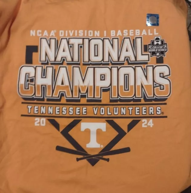 2024 CWS TENNESSEE Volunteers National Champions Orange XL T Shirt