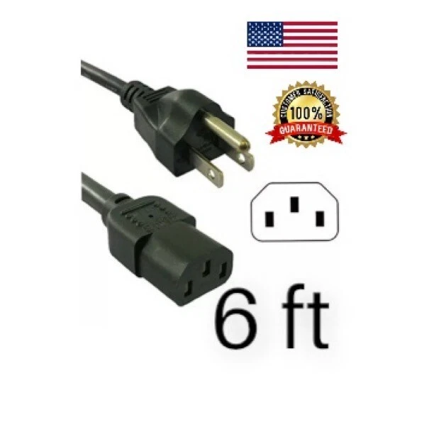 POWER CABLE CORD for Element TV MODEL FLX1911 Replacement Cable 3