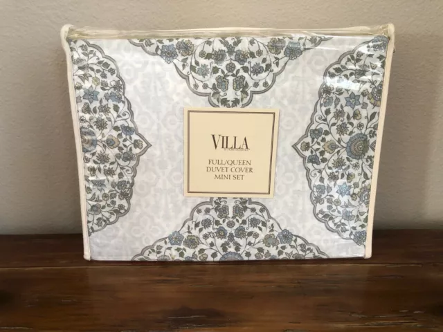Noble Excellence Villa Alana 3 PC Full Queen Duvet Cover Pillow Shams Set Floral