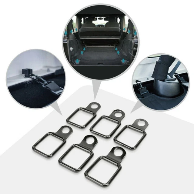 6pcs Pliable Acier Inoxydable Anneau D Biellettes for Jeep Wrangler Pickup Trunk