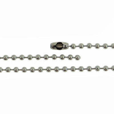 Collares de cadena de bolas de acero inoxidable 16,5" - 4 mm - 10 collares - N248