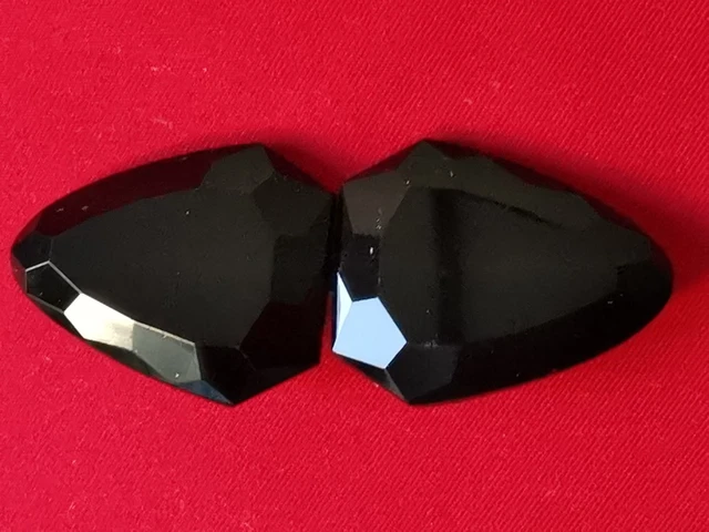 Boucle De Ceinture Vintage En Jais Et Strass Noir - XIXe Siècle, Occasion Bon état