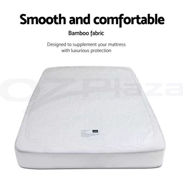 Giselle Bedding Water-resistant Mattress Protector Bamboo Fibre Fully Fitted 3