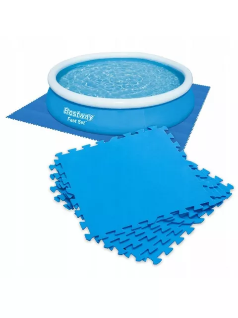 Pool Puzzlematten  Bodenschutz Bodenschutzmatten Set Puzzle 9Stck BESTWAY 50x50