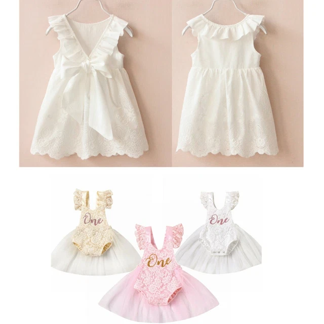 Newborn Girls Casual Romper Dress Baby Kid Summer Mesh Tutu Tulle Skirt Costumes