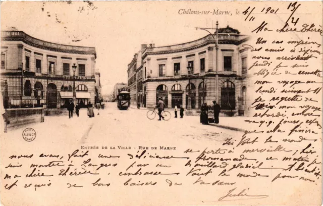 CPA CHALONS-sur-MARNE le. . . - Entrance to the City - Rue de Marne (743126)