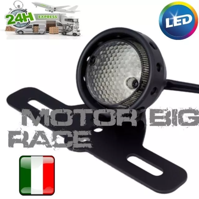 Fanale Stop Moto Led E Supporto Nero Per Moto Universale M190