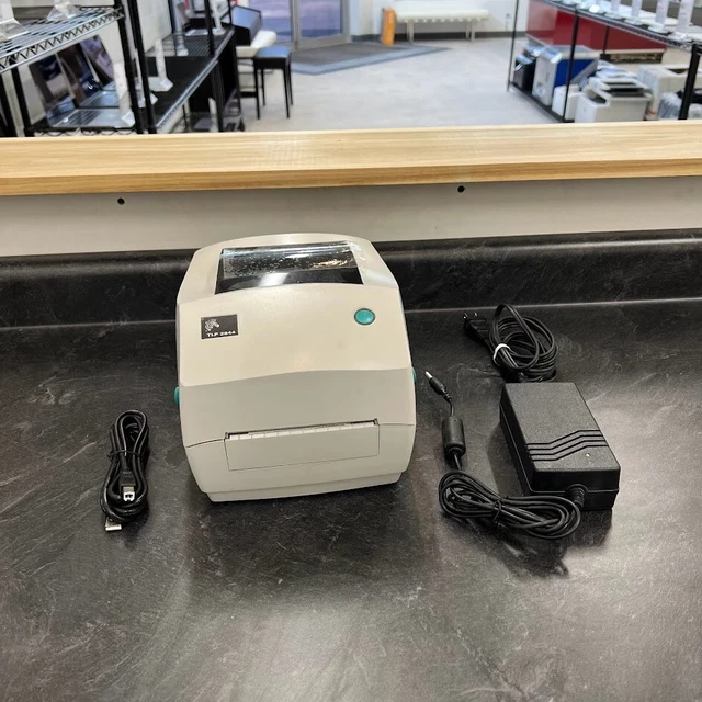 ZEBRA TLP 2844 Thermal Label Printer w/ Power Adapter + USB Cable 80.