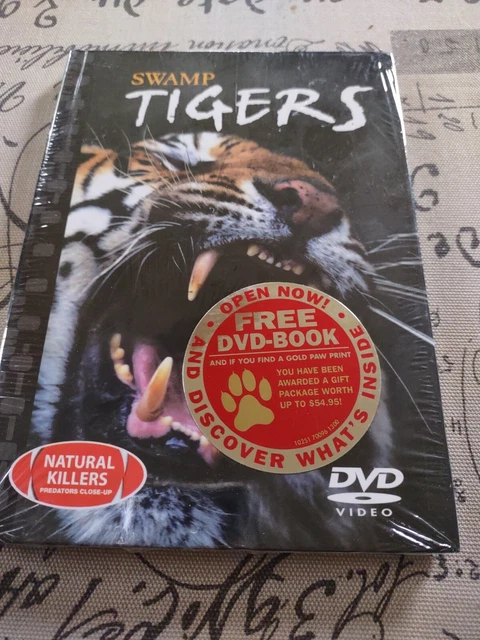 NEW SWAMP TIGERS Dvd Natural Killers Predators Close Up With Book $4.50