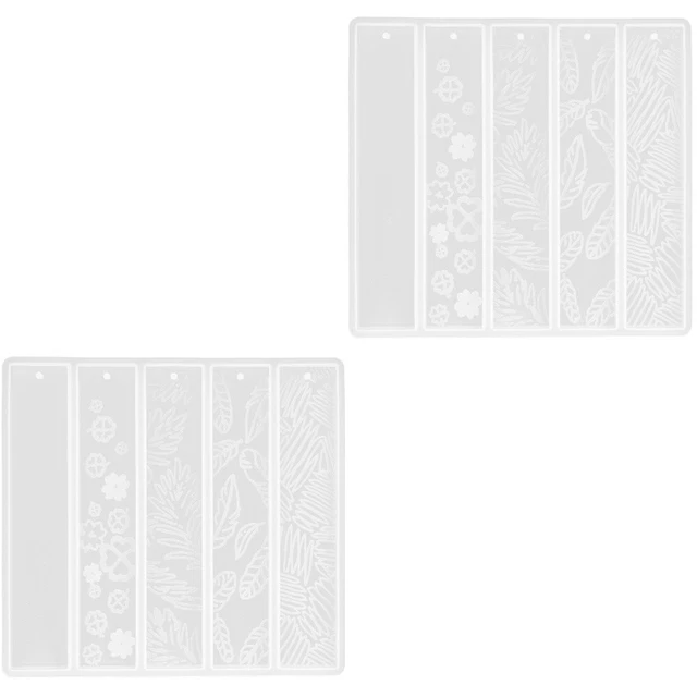 2 Pieces Molds Epoxy Resin Bookmark Mold Silicone Chocolate Mold Gift