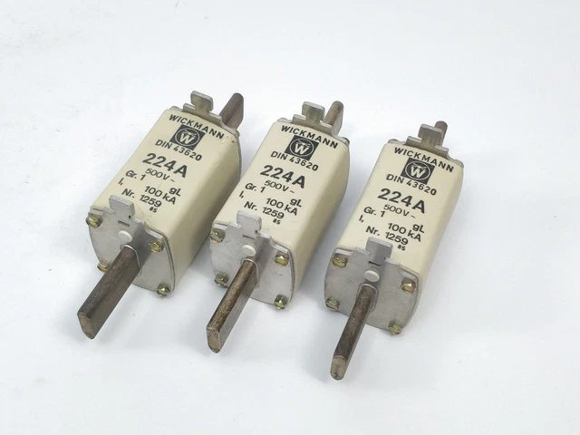 WICKMANN Fusible 224A 500V Gl Gr.1 100kA 3 Scp