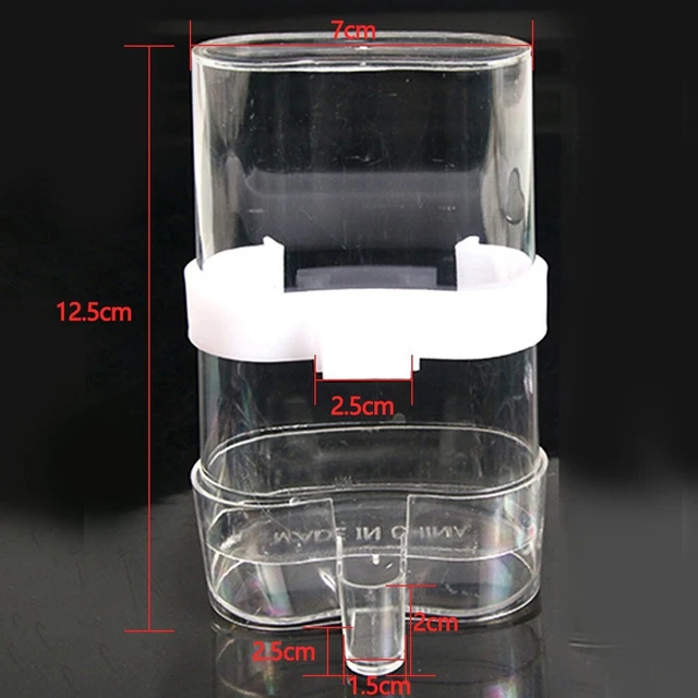 Conveniente alimentador de aves bebedor de agua plástico de reemplazo transparente