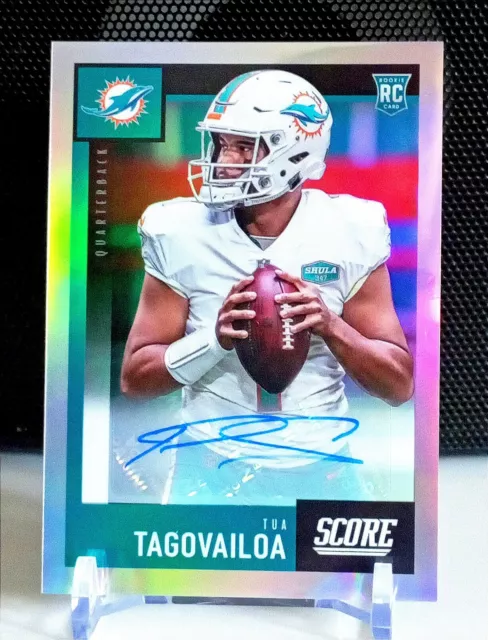 Tua Tagovailoa Dolphins Rookie Auto 2020 Score Prizm Silver Refractor 69/75 NFL