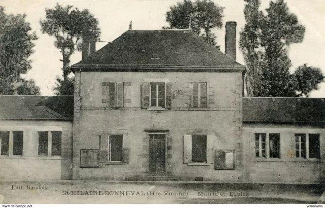 S7107 cpa 87 Saint Hilaire Bonneval - Town Hall and School