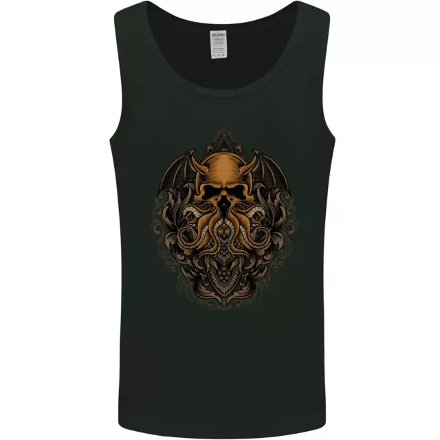 Gilet da uomo Cthulhu Octopus Kraken Devil teschio demone