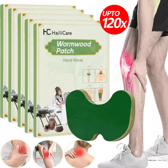 120X Wellnee Kniegelenk Schmerzlinderung Patch Extrakt Pflaster Arthritis Wermut