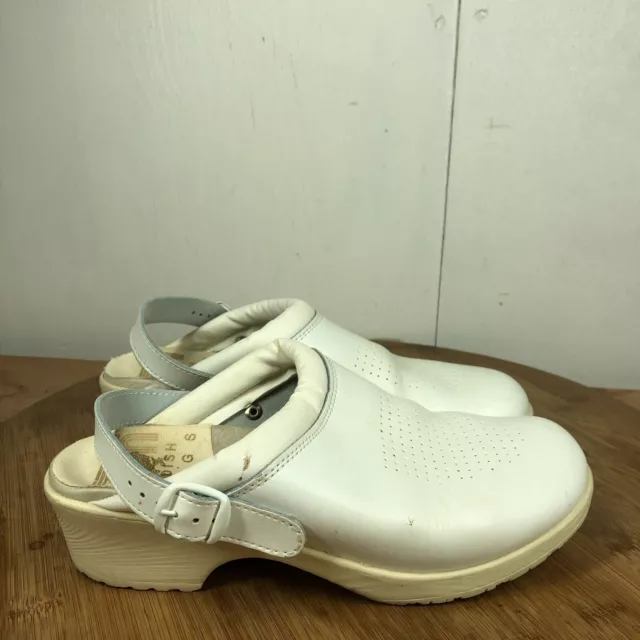 Sven Clogs 39 Womens 8 Swedish Mules White Classic Nursing Professional Shoes