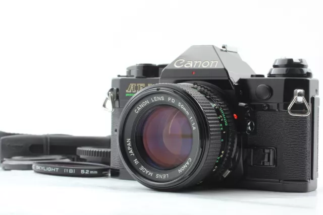 [Near MINT] Canon AE-1 program Black Film Camera New FD 50mm f/1.4 Lens JAPAN