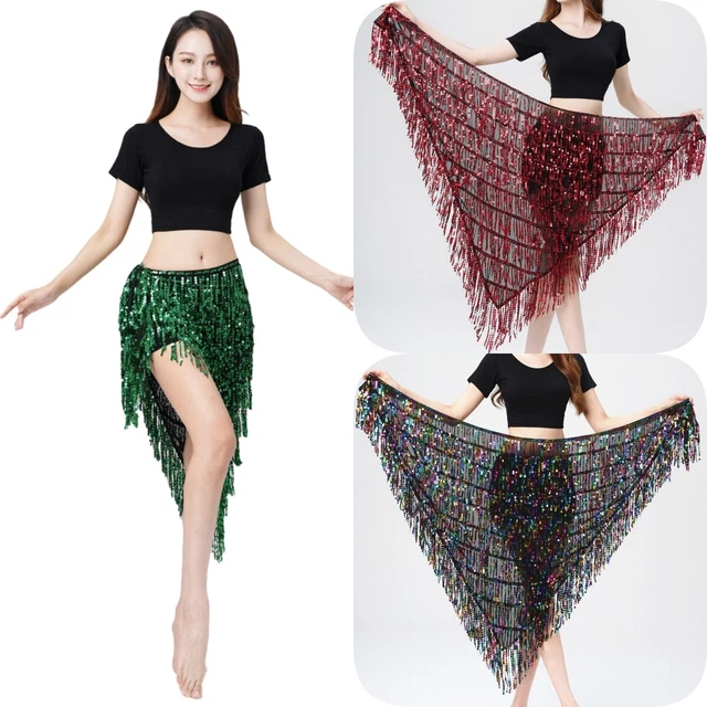 Nuovo Costume Da Danza Del Ventre Per Donne Con Reggiseno In Cristallo E Gonna A Perline In Stile Tribale - Cina Costume Da Ballo Del Ventre Con Perline E Gonna A Cintura - Foto 8