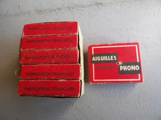 Lot De 5 Boites Aiguilles Phono Fortes boite neuf fabrication française