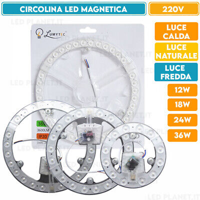 Circolina LED magnetica luce 12 18 24 36w sostituisce il neon circolare calamita