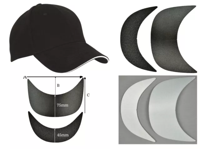 Componentes de repuesto para fabricación de visera con sombrero de béisbol gorra ala