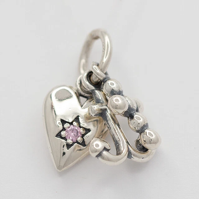 NEW AUTHENTIC PANDORA Faith Hope Charity Pink CZ Pendant 791120CZS