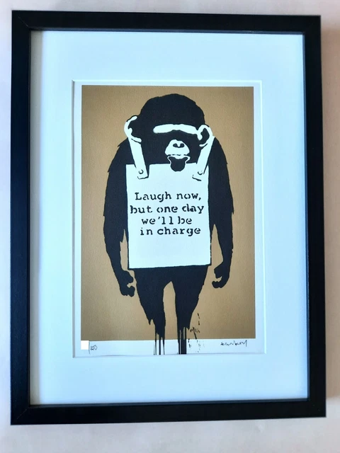 Banksy Lithographie Signée Numérotée /150 + CADRE INCLUS original M Arts Edition