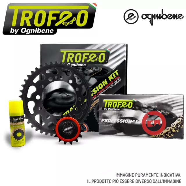 Kit Trasmissione Trofeo Catena Pignone Corona 12-60 Yamaha 50 Tzr 50 07-12