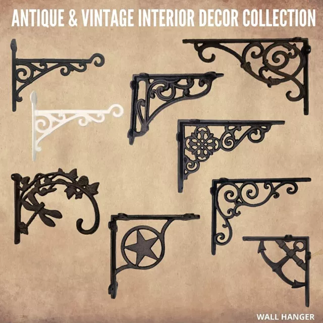 Comfy Hour Antique and Vintage Collection ​Cast Iron Wall Mount Bracket Hangers 3