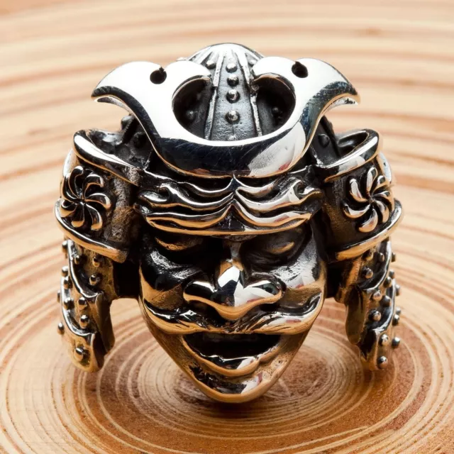 Sterling Silver Japanese Samurai Mask Rings