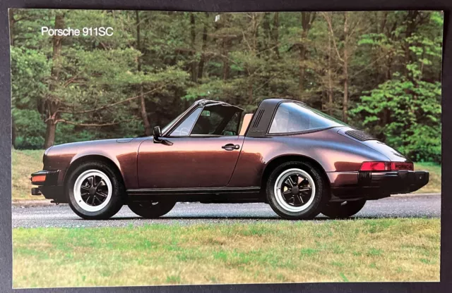 Rare ORIGINAL! 1982 Porsche 911 SC Targa Sales Brochure USA (single page sheet)
