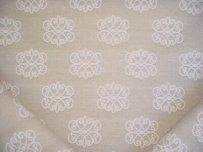 10-7/8Y Lee Jofa Kravet Linen Beige Celtic Scroll Damask Upholstery Fabric