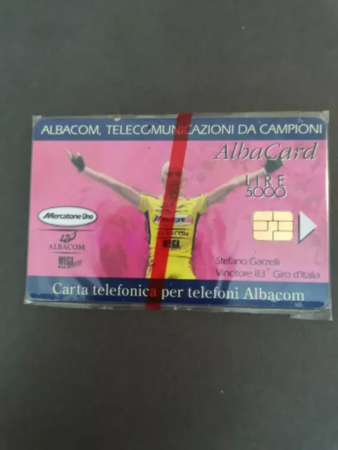 Scheda telefonica Albacom Stefano Garzelli