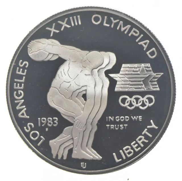 1983-S Proof Olympic Discus Commemorative Silver Dollar $1 *0230